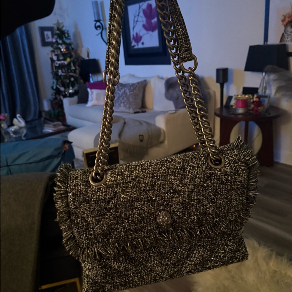 Kurt Geiger Chic Black Tweed Women's Bag - Picture 7 of 8